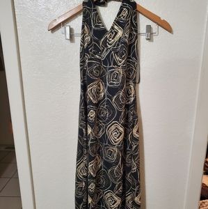 Abstract Halter top dress.